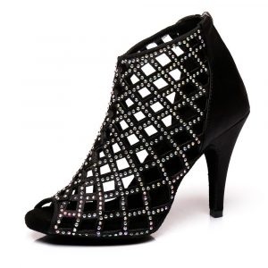 Women's Satin-Rhinestone Forget Me Not Latin Dance Shoe